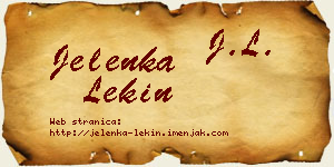 Jelenka Lekin vizit kartica